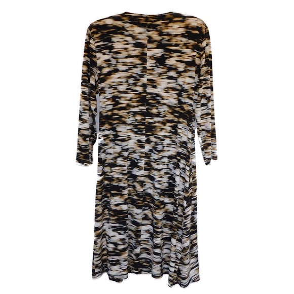 Calvin Klein Faux-Wrap Midi Dress - Size L - Picture 4 of 4